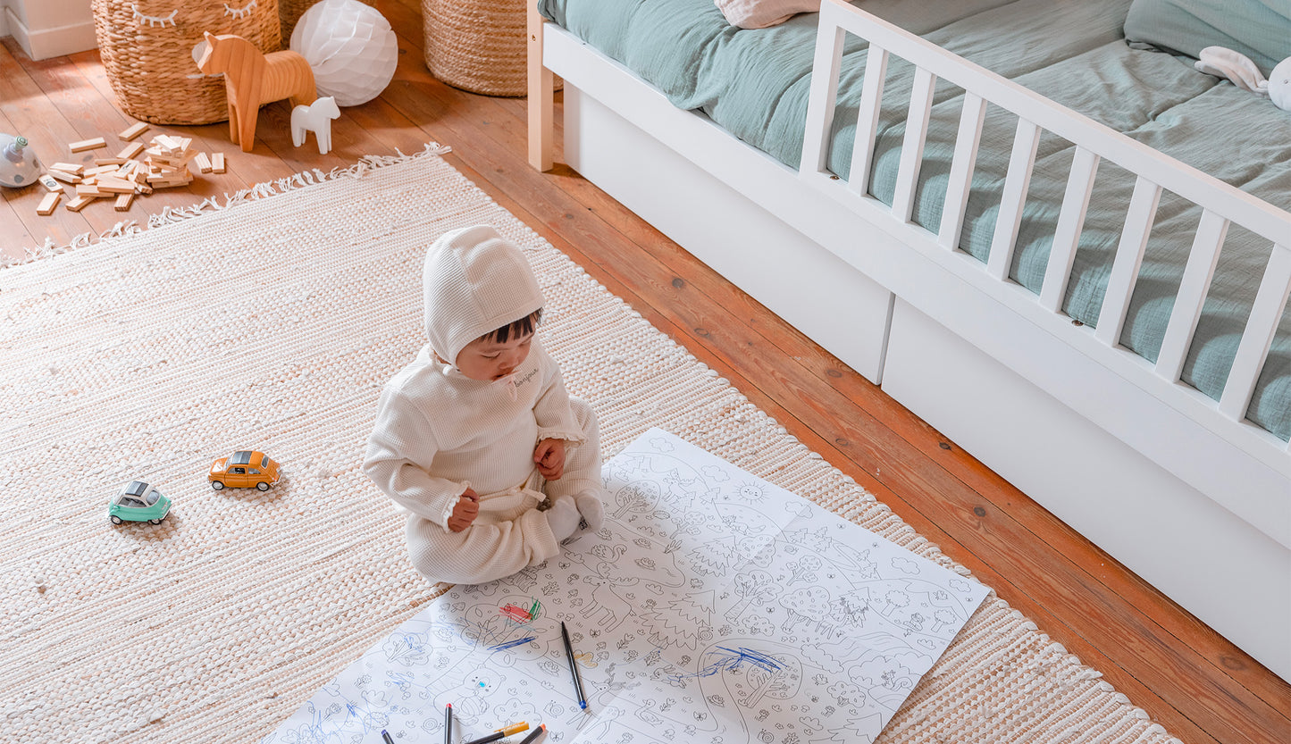Cajones dobles de almacenamiento para la cama casita Odisea