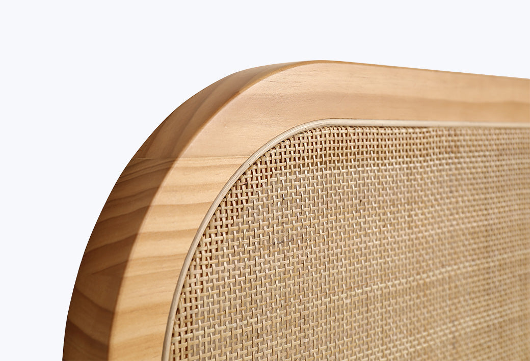 Cabecero de ratán trenzado