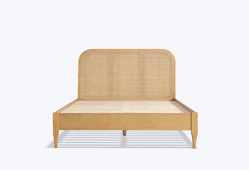 Cabecero de ratán trenzado