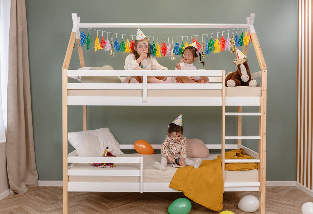 Cama casita con barrera