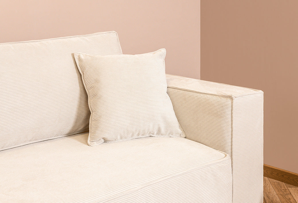 Anchos, Terciopelo acanalado beige