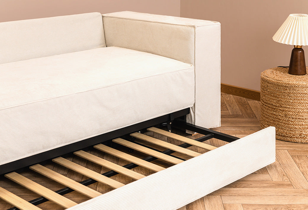 Anchos, Terciopelo acanalado beige