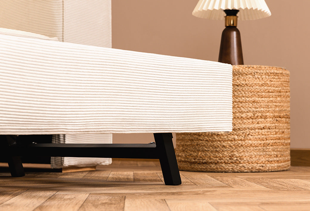 Anchos, Terciopelo acanalado beige