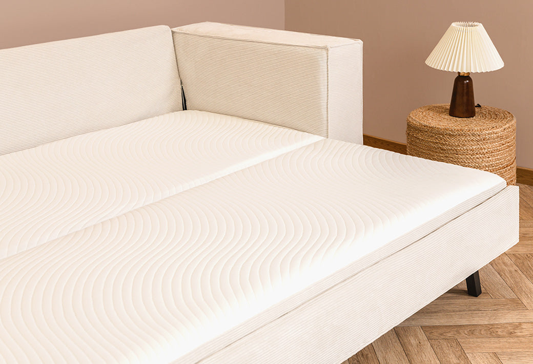 Anchos, Terciopelo acanalado beige