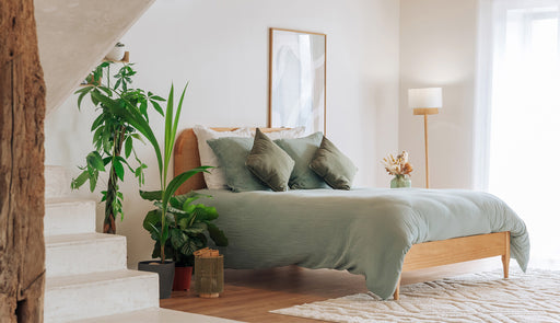 Cabecero de ratán trenzado